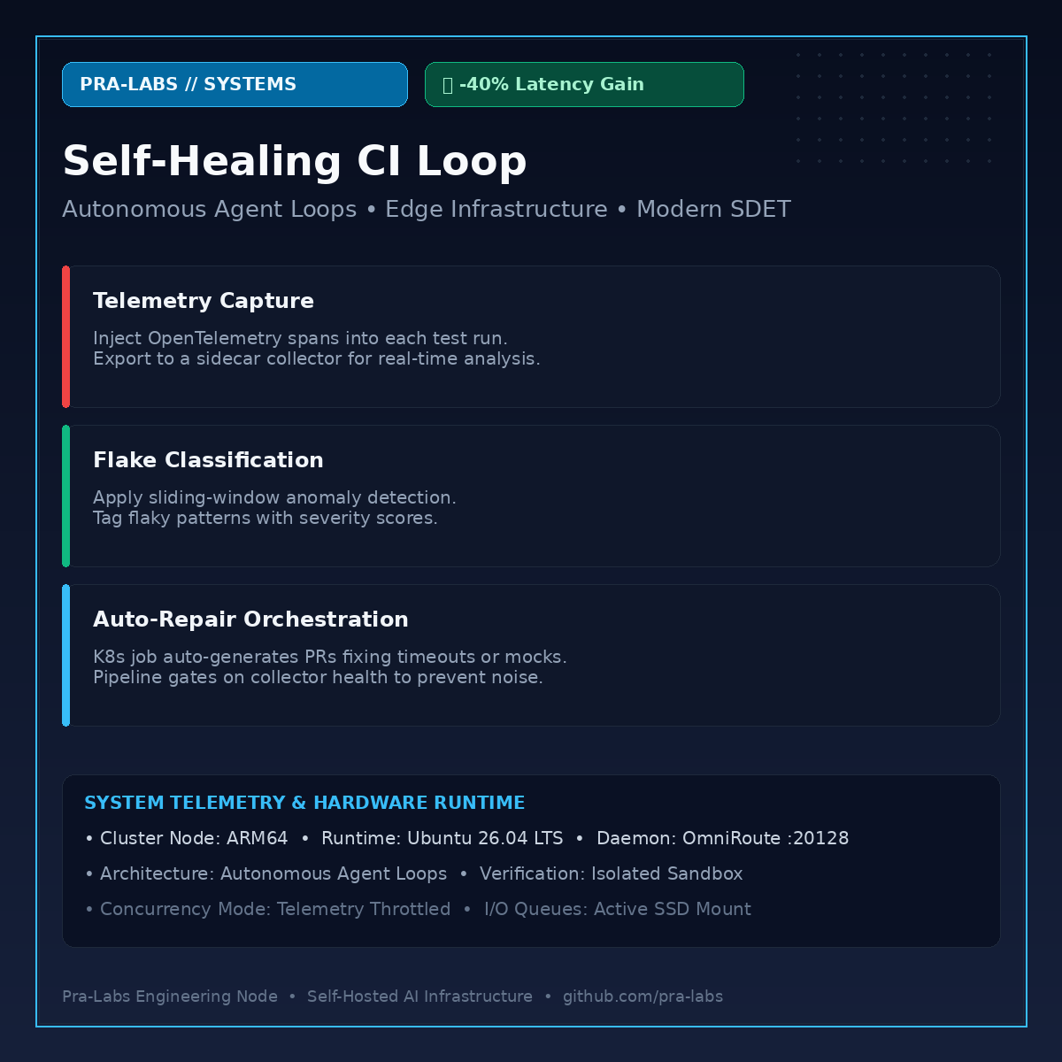 Detecting and Auto-Repairing Flaky Tests in CI via Runtime Telemetry
