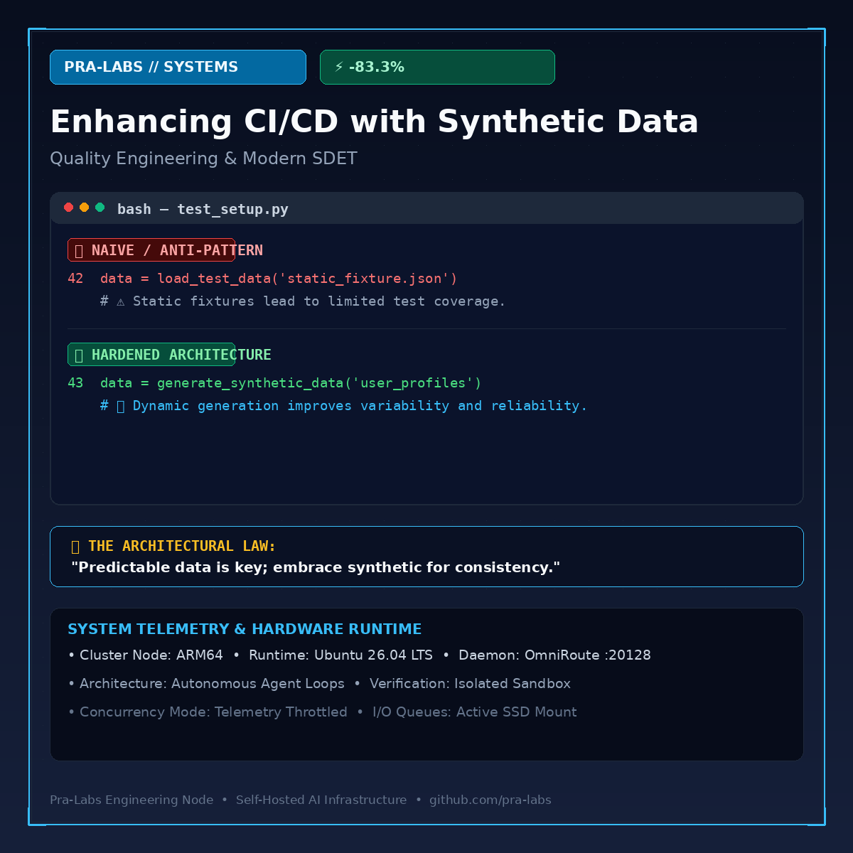 Implementing a Synthetic Test Data Generation Strategy to Enhance CI/CD